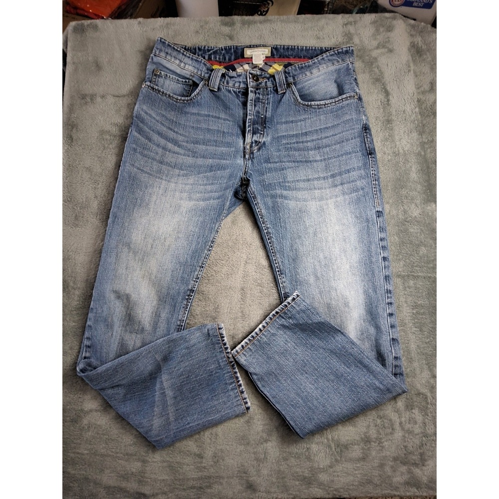 Mens Carbon 2 Colbalt Blue Denim Straight Leg Jeans Size 34x30. Preppy....‎